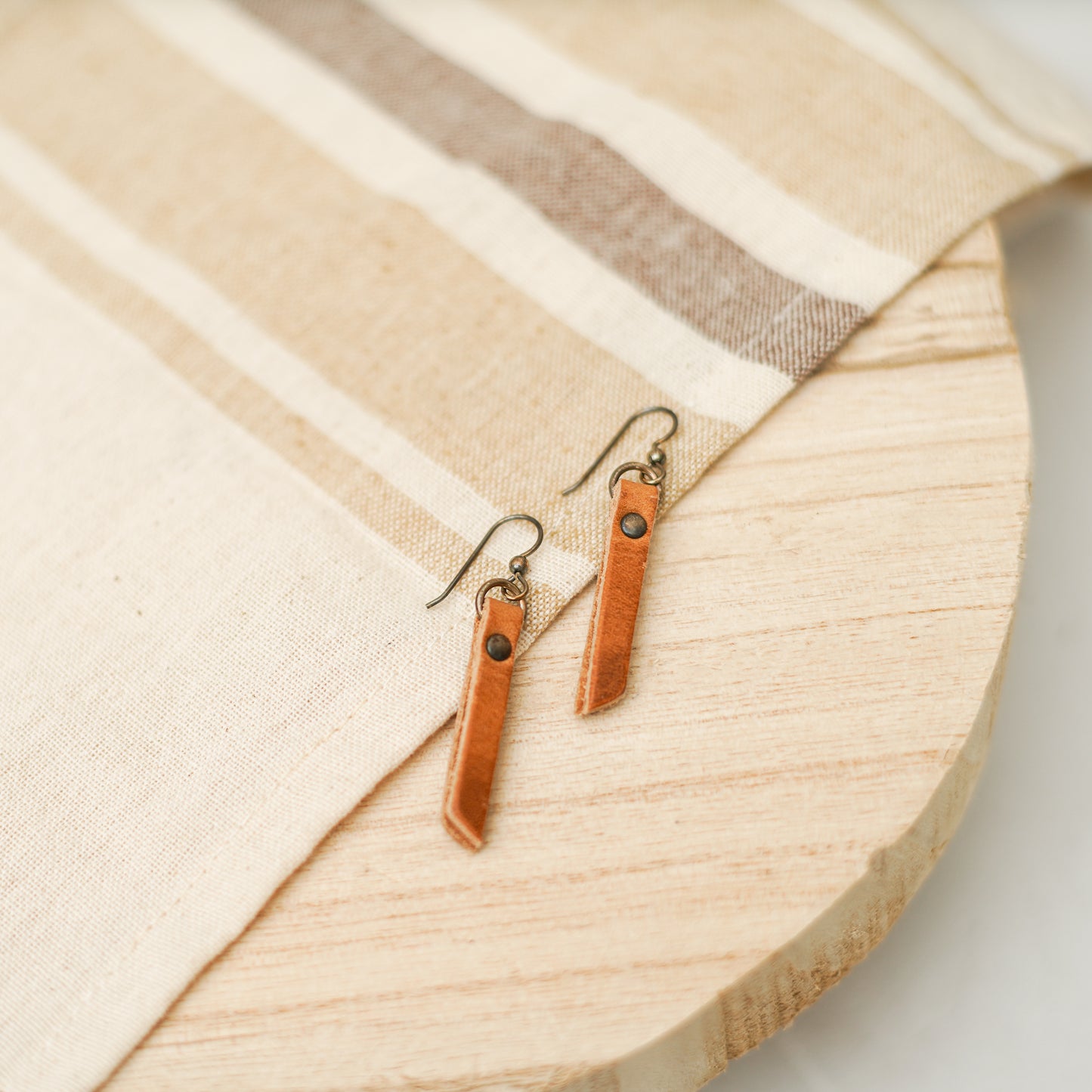 Pendant Leather Earrings