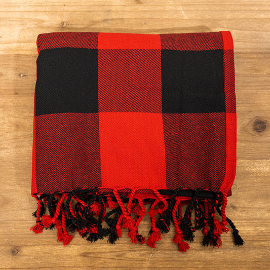 Red Buffalo Plaid Throw