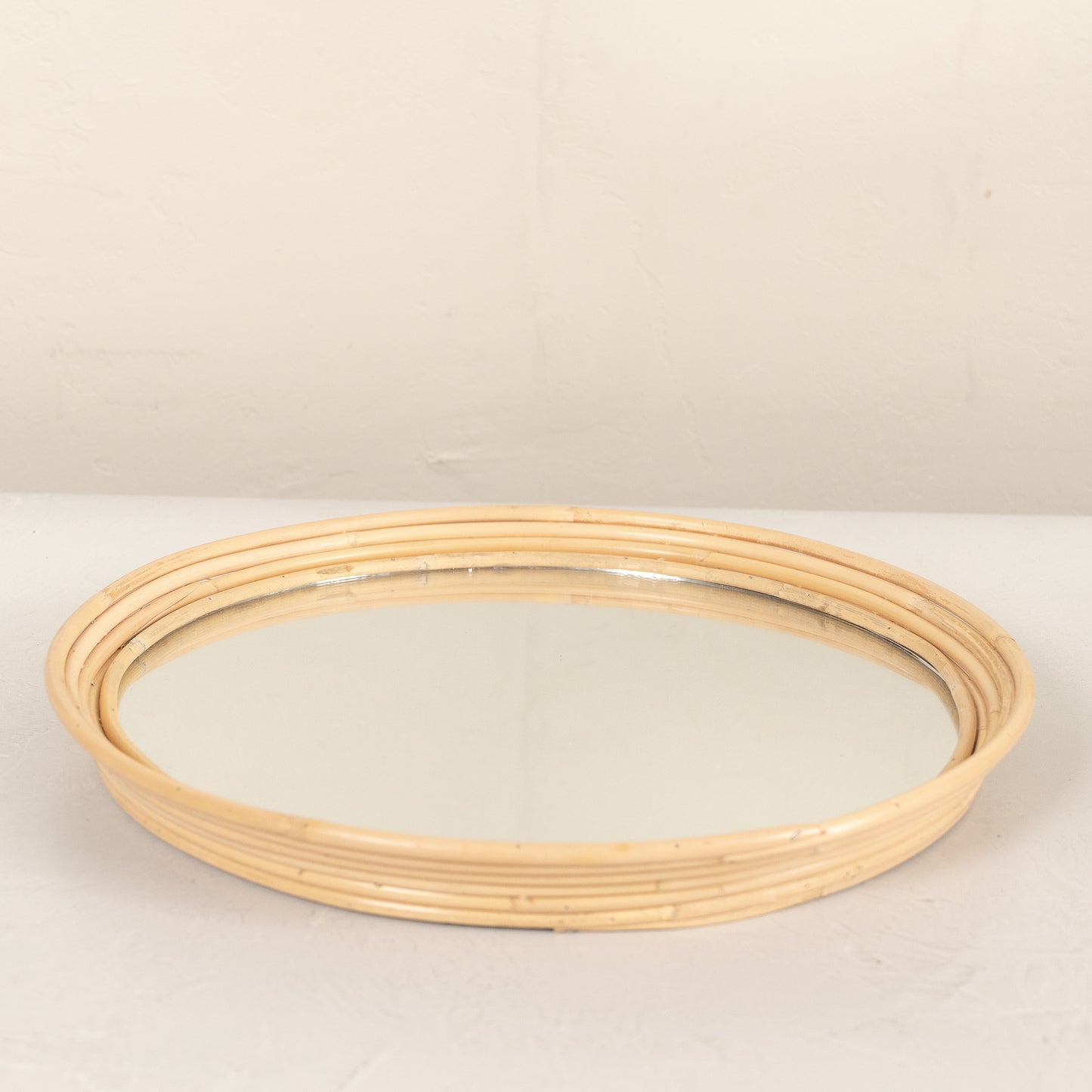 Round Rattan Mirror Tray, 2 Sizes