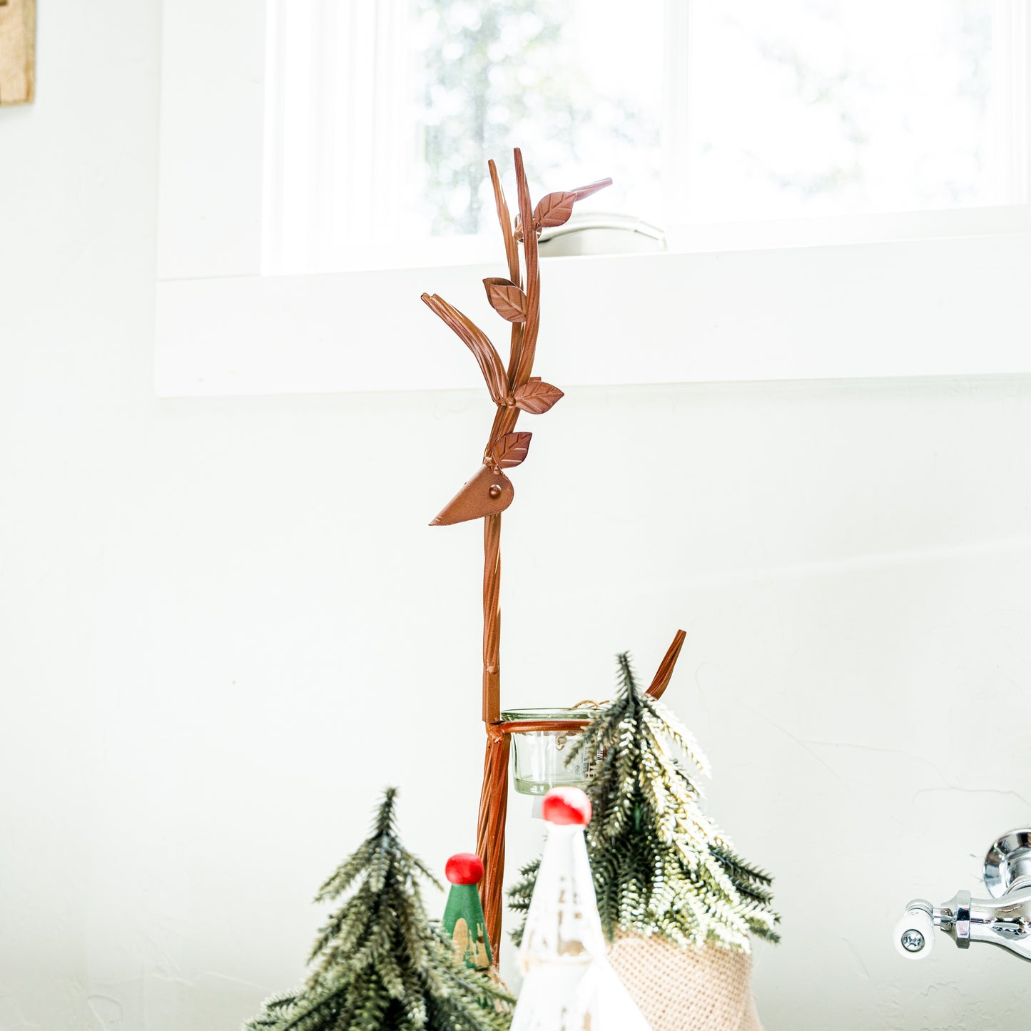 Rustic Reindeer with Tealight Holder