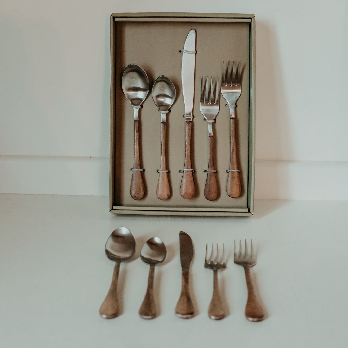Wood Handled Stainless Flatware
