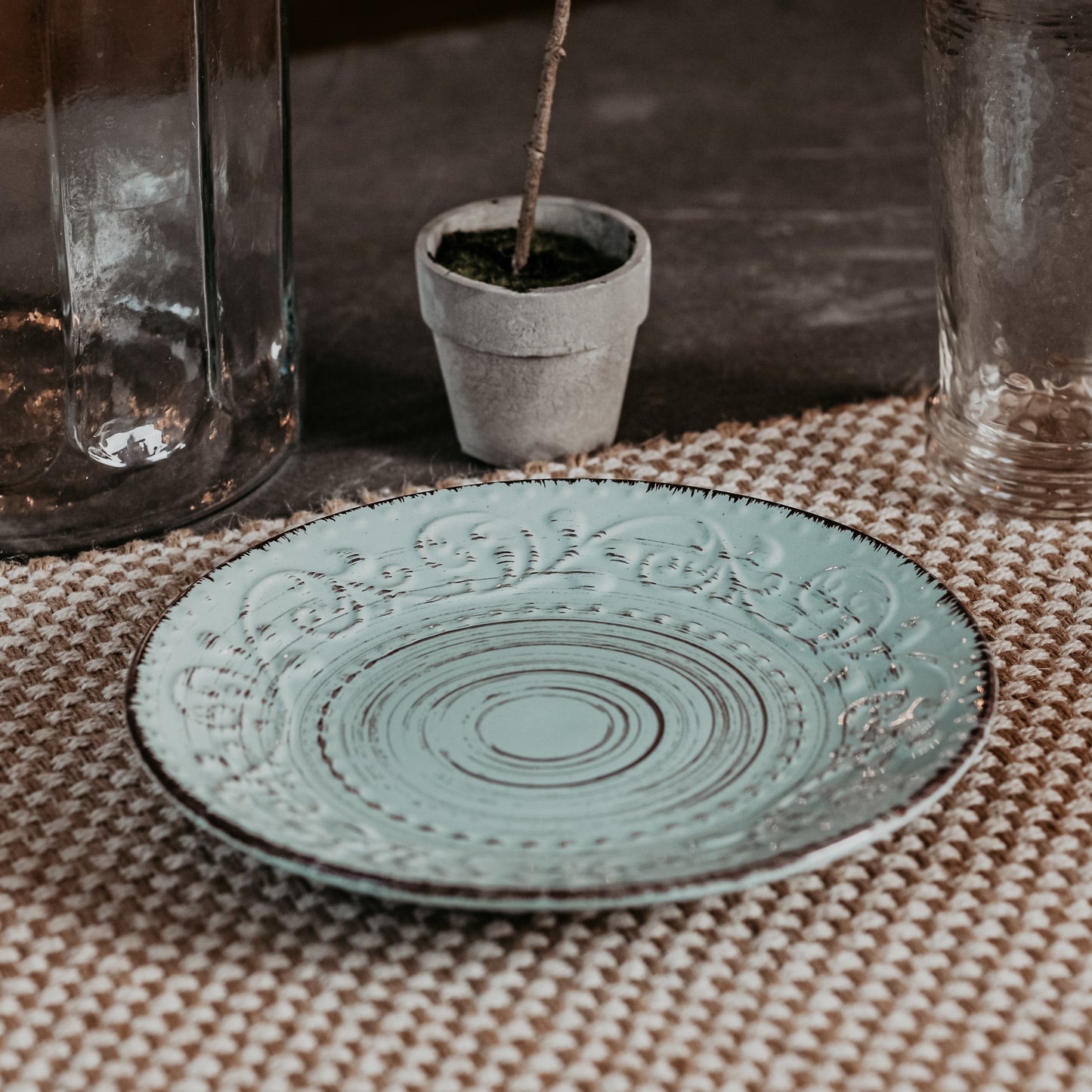 Rustic Flare Blue Salad Plate