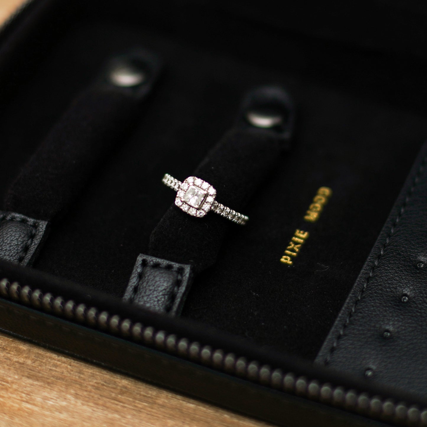 Small Two-Toned Travel Jewelry Case