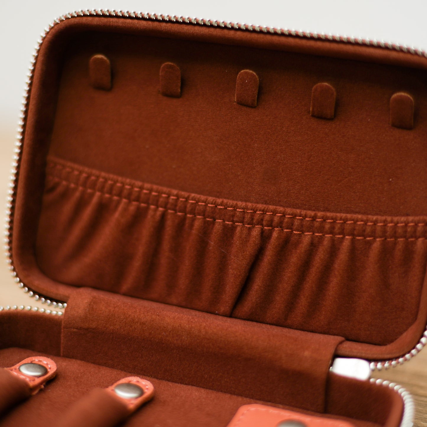 Small Two-Toned Travel Jewelry Case