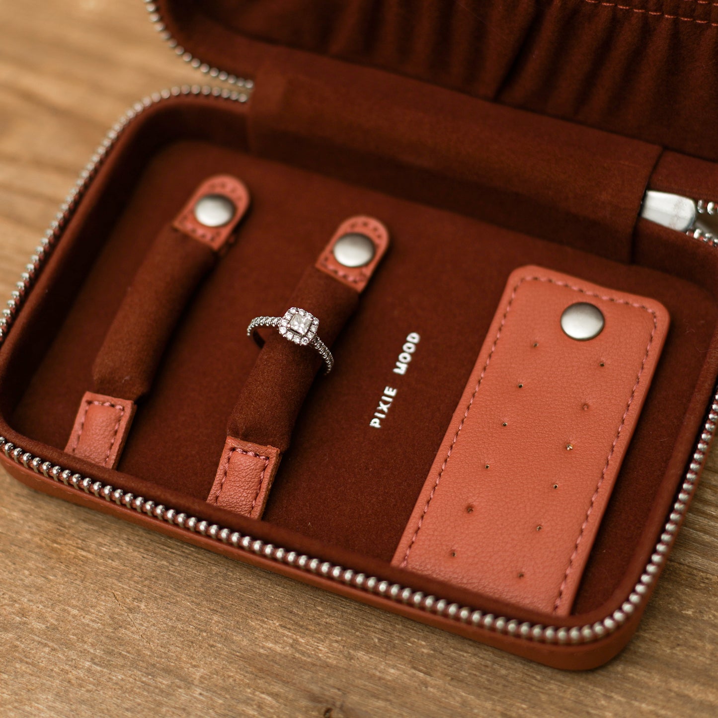 Small Two-Toned Travel Jewelry Case