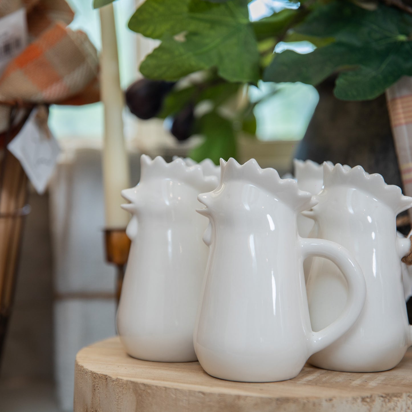 Stoneware Chicken Mini Pitcher