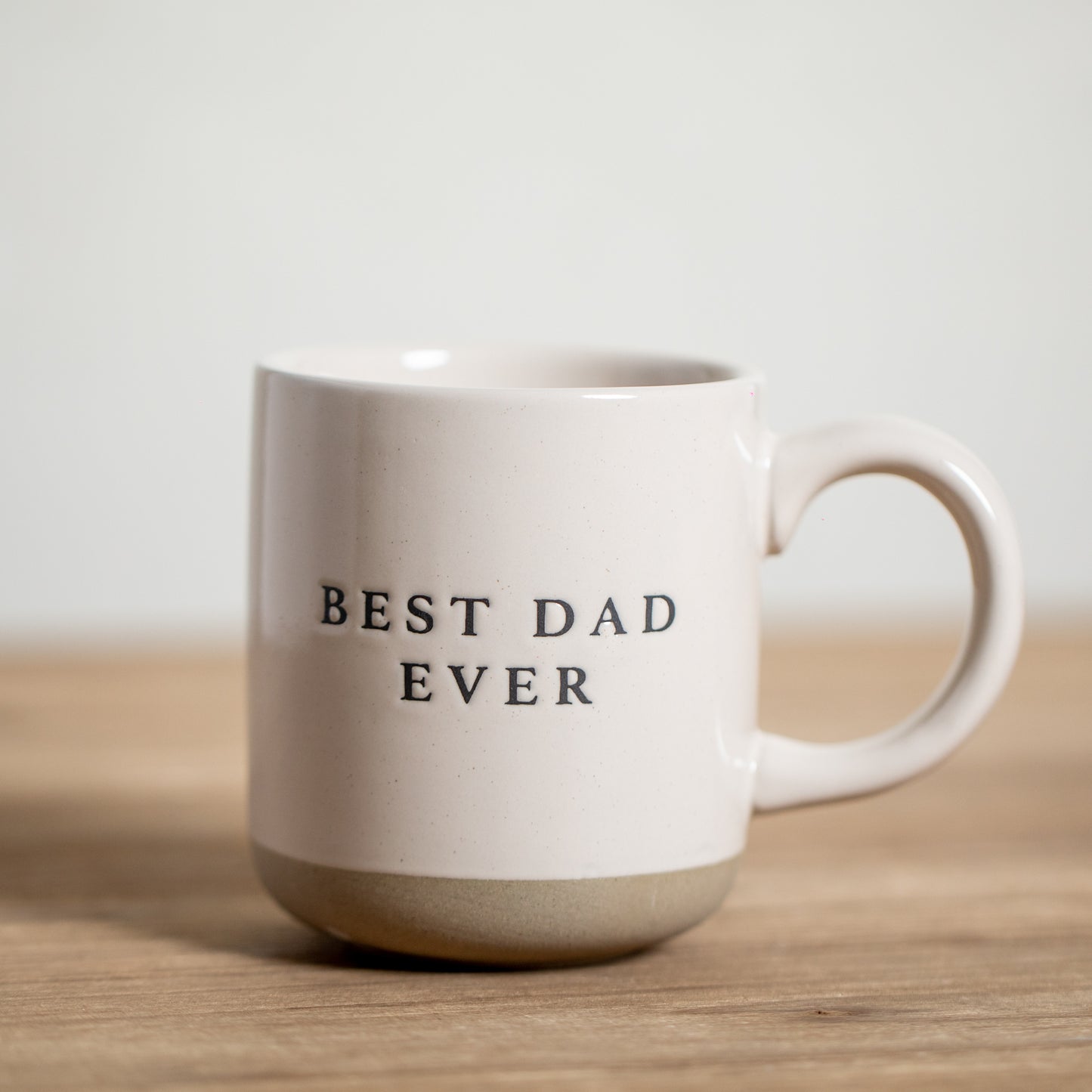 Stoneware Stamped Phrase Coffee Mugs
