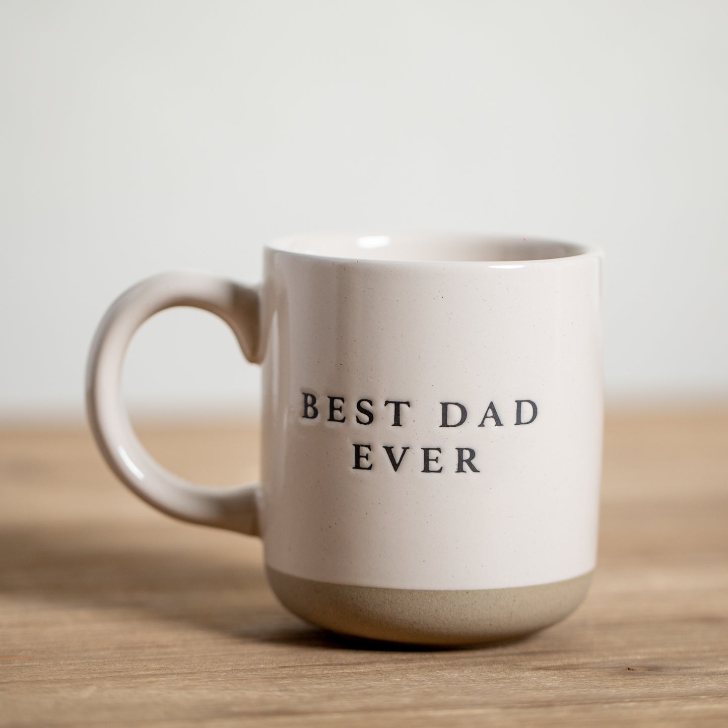 Stoneware Stamped Phrase Coffee Mugs