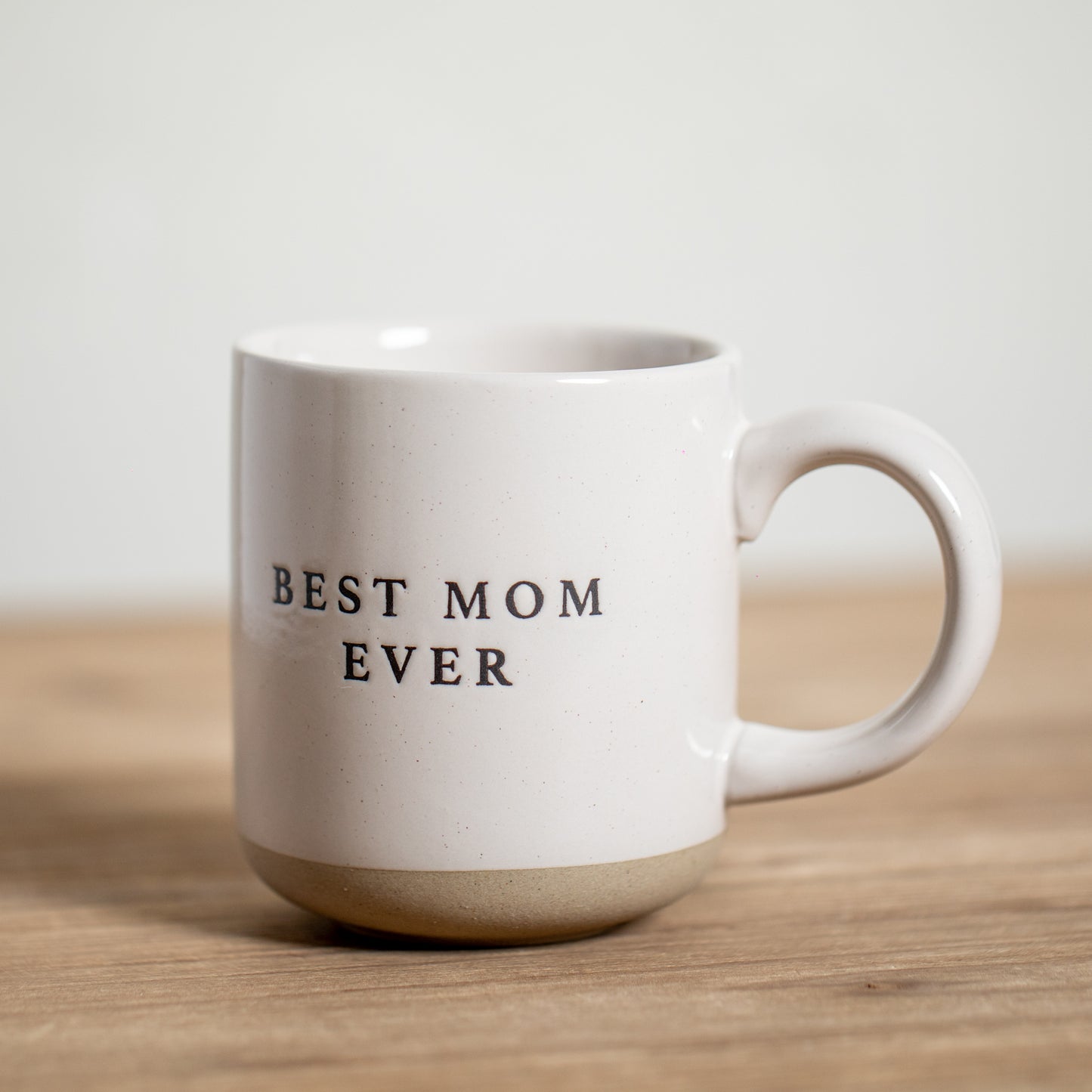 Stoneware Stamped Phrase Coffee Mugs