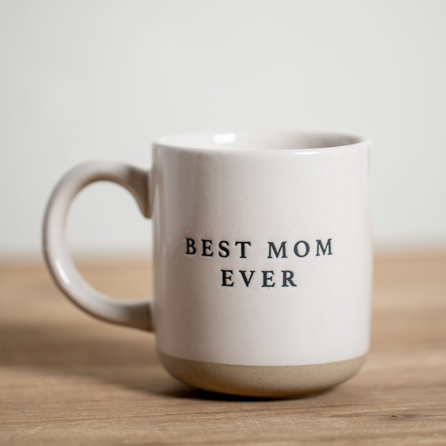 Stoneware Stamped Phrase Coffee Mugs