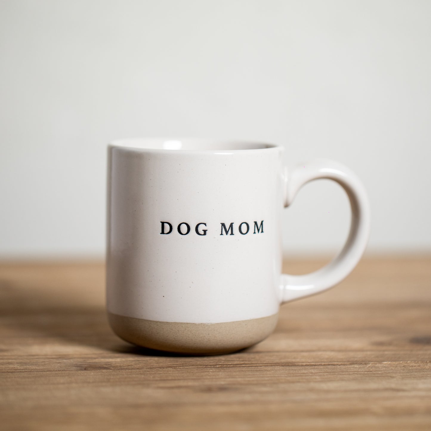 Stoneware Stamped Phrase Coffee Mugs