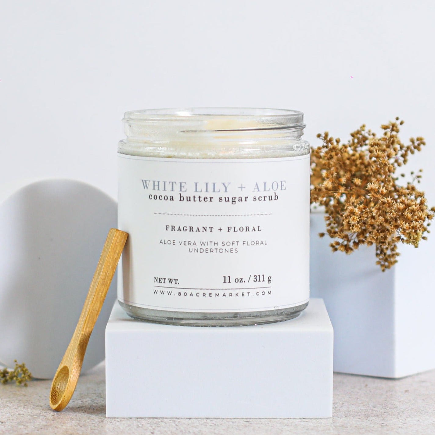 white lily for skin White Lily Sugar Scrub – 80AcreMarket.com