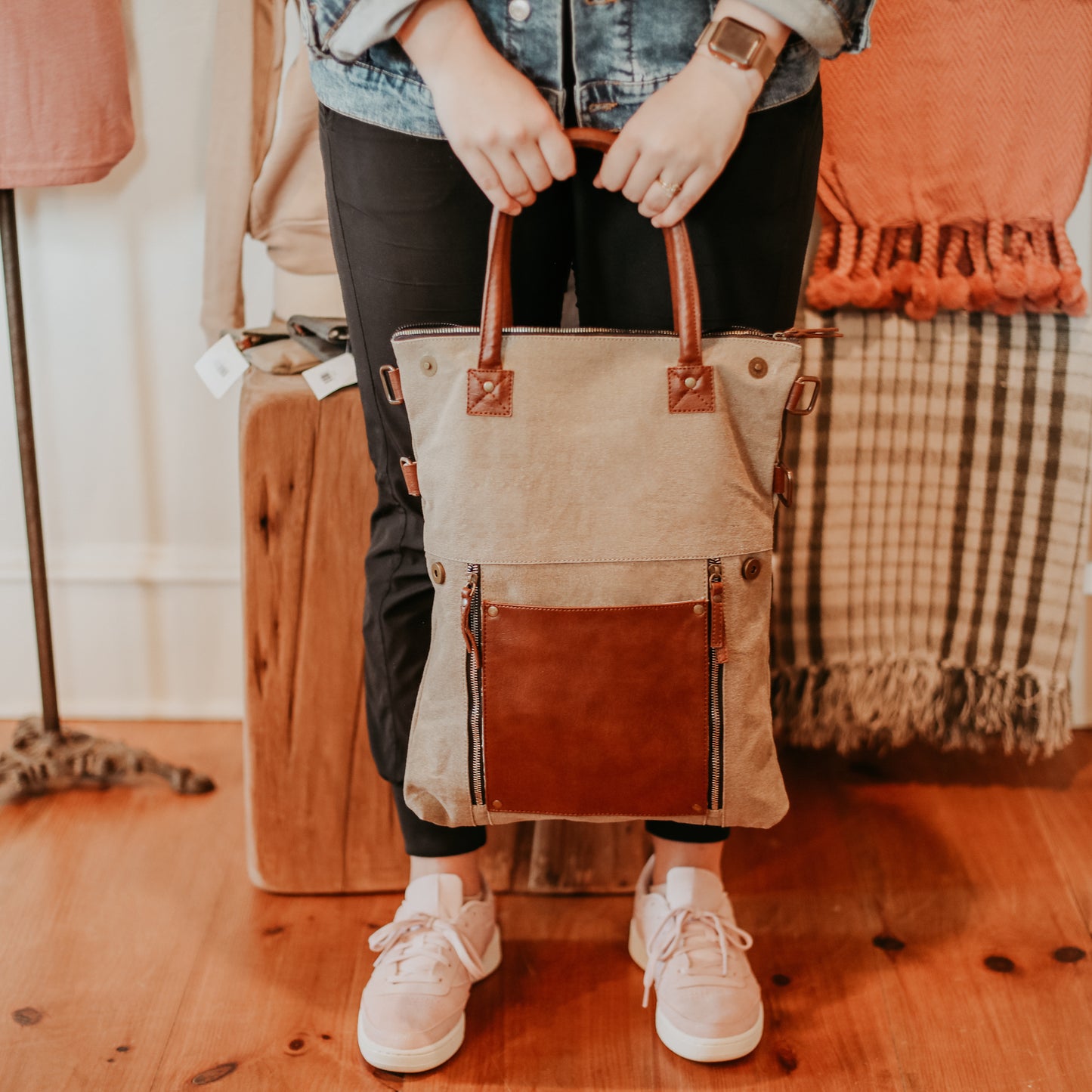 Tan Canvas Tote