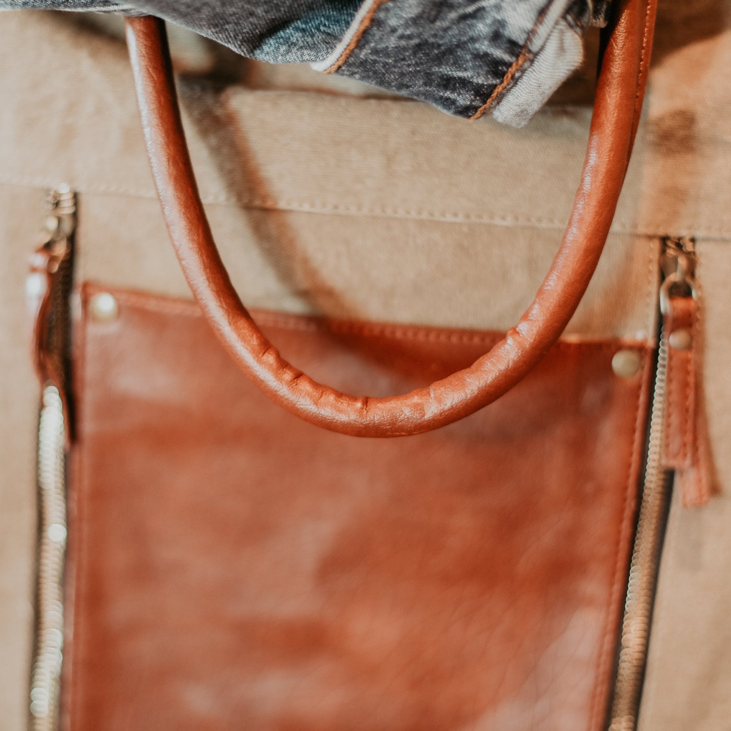 Tan Canvas Tote