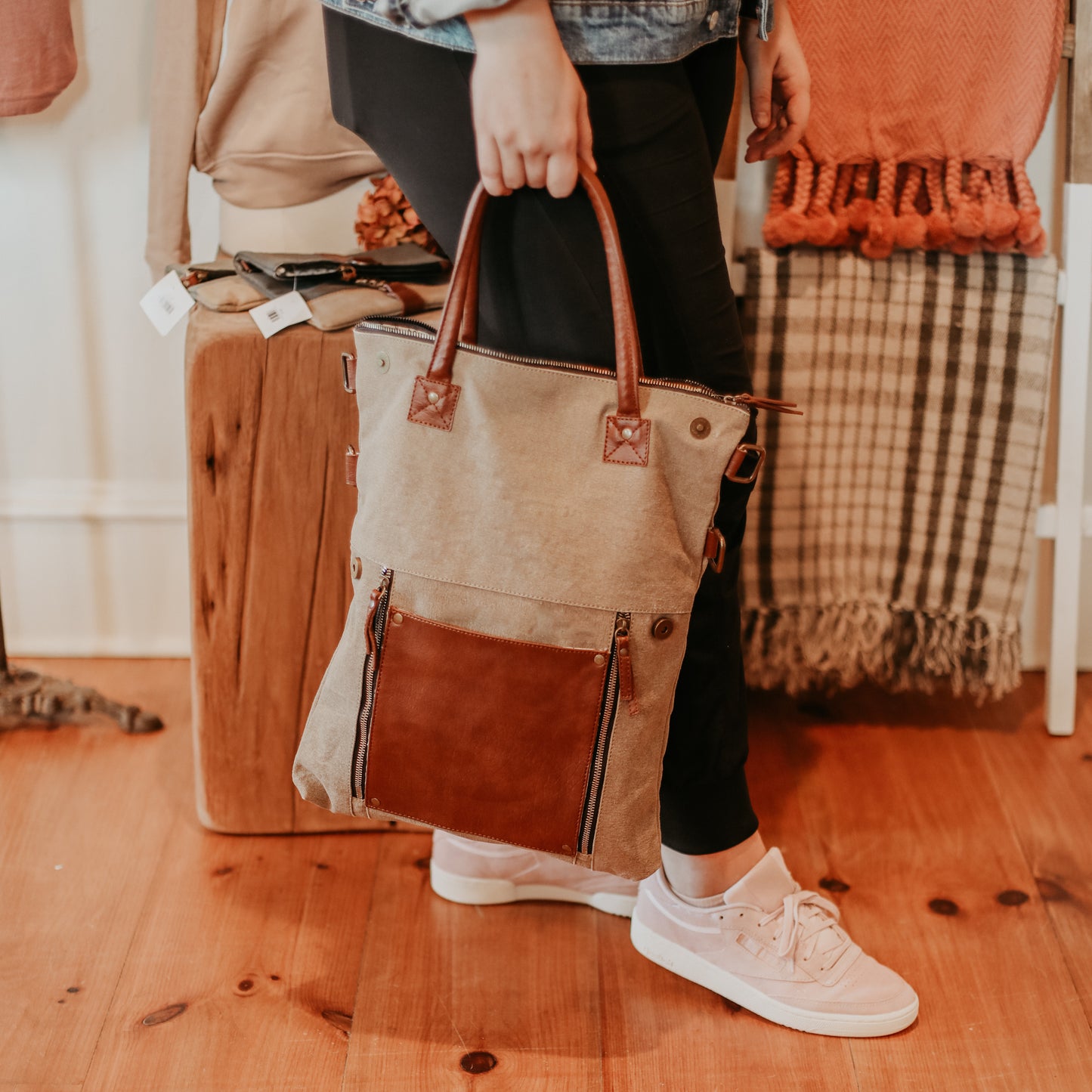 Tan Canvas Tote