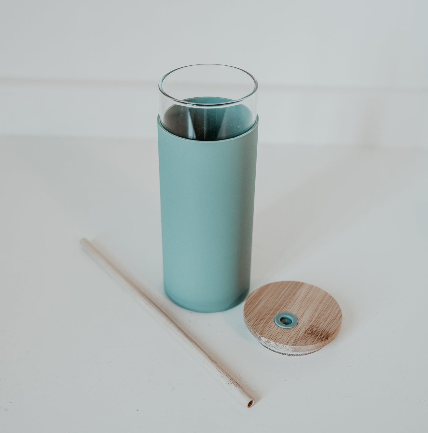 Water Bottle w/ Straw