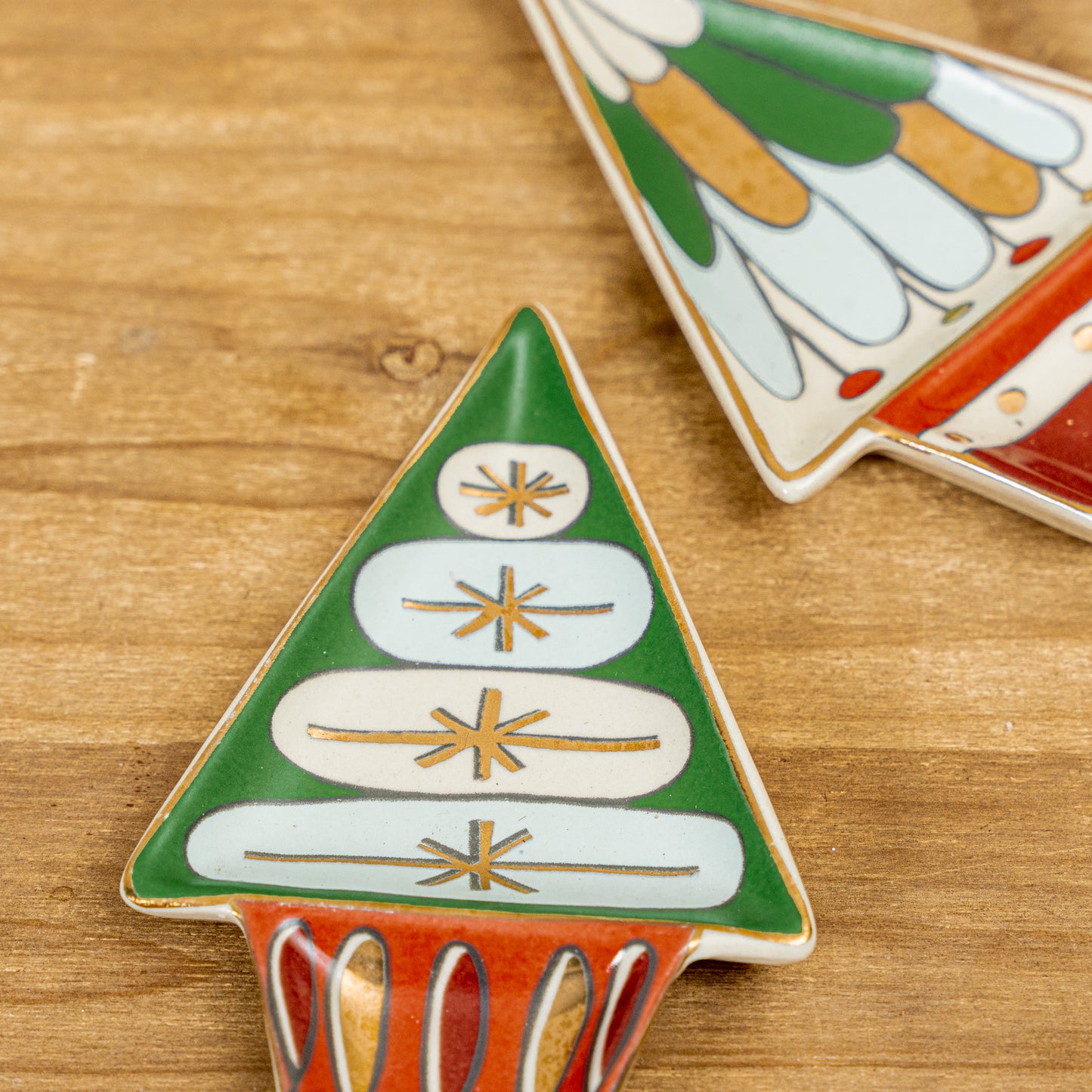 Tree Shaped Dish with Gold Accents