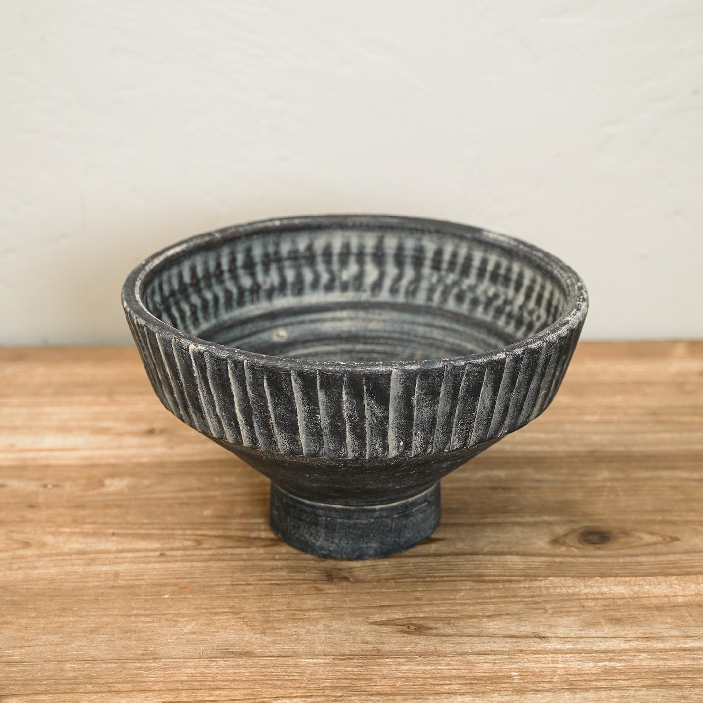 Washed Black Clay Bowl