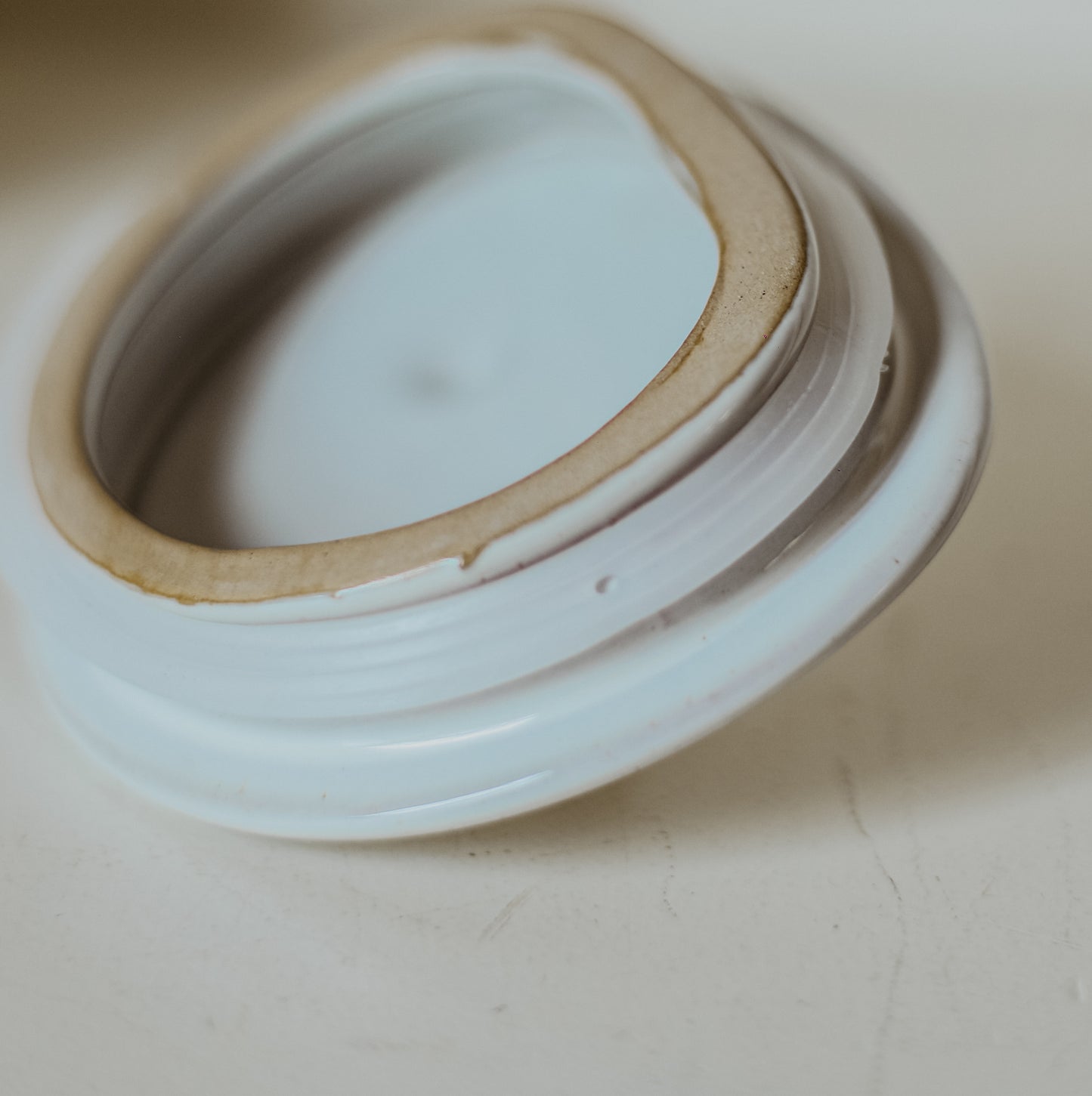 White Stoneware Canister