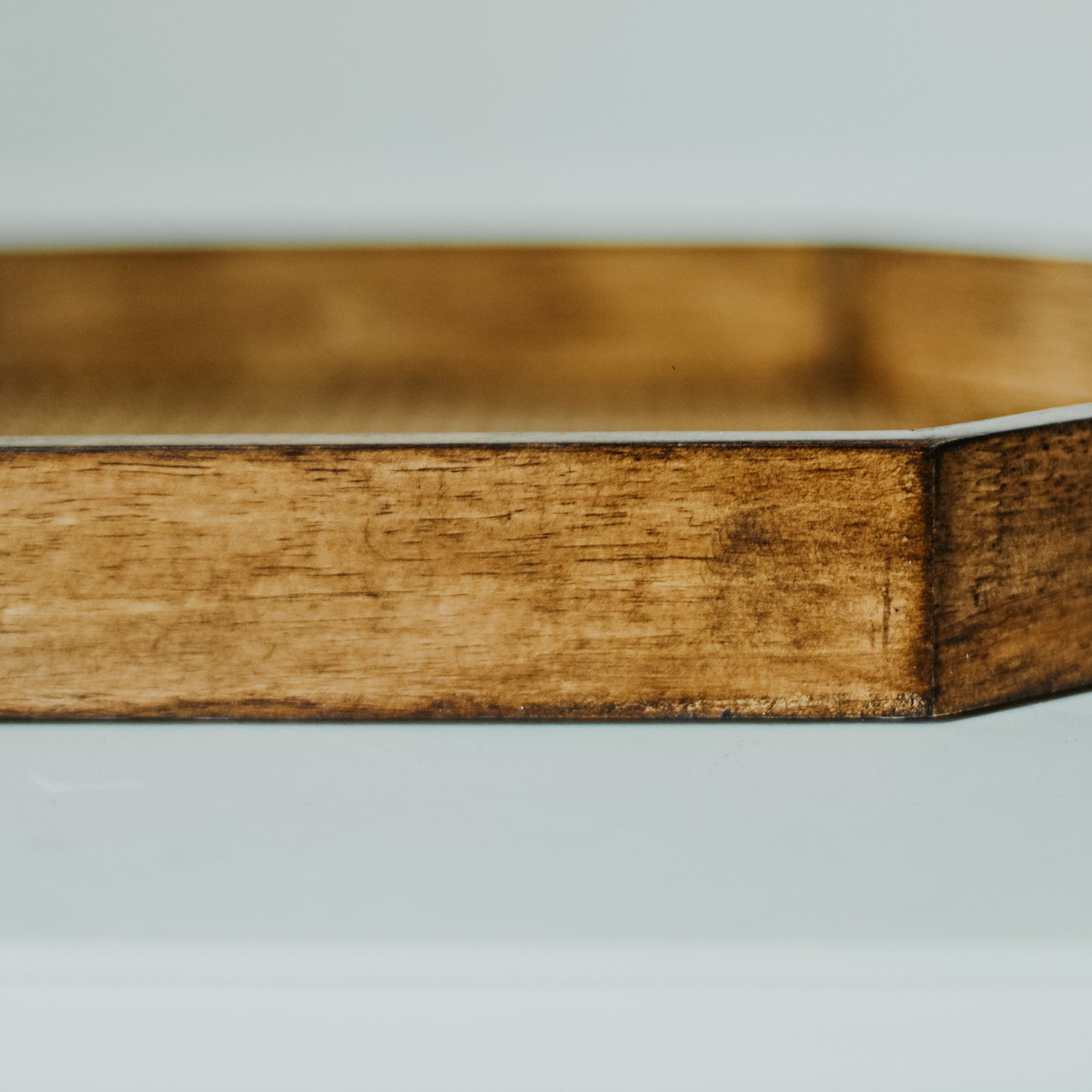 Wood Grid Mesh Decorative Trays