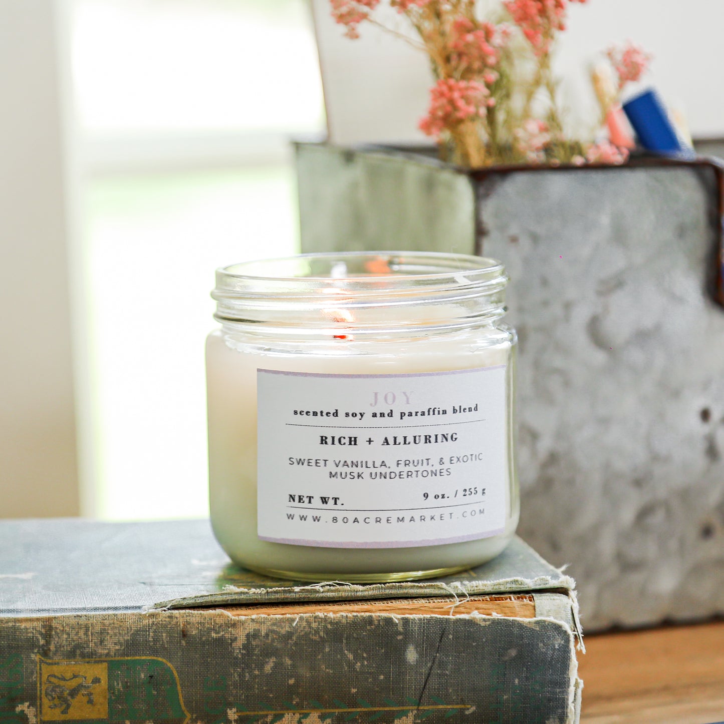 Joy Glass Candle