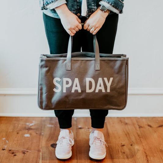 Spa Day Canvas Tote Bag