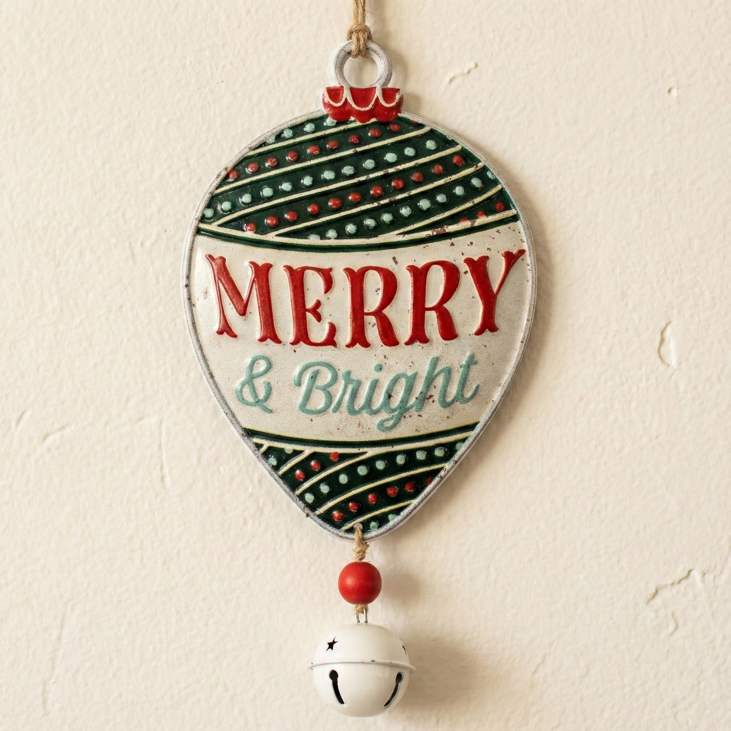 "Merry" Metal Ornament