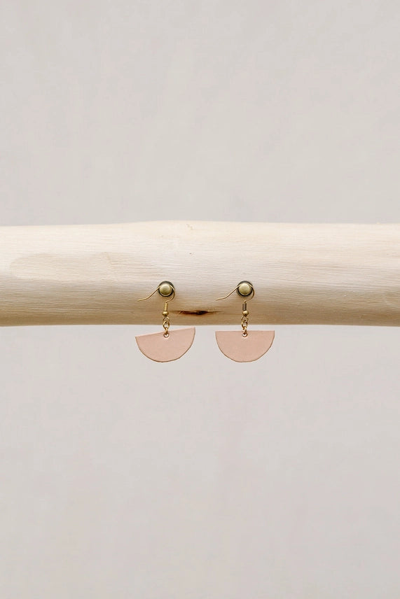 Half Circle Leather Earring