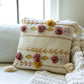 Embroidered Pillow with Tassels