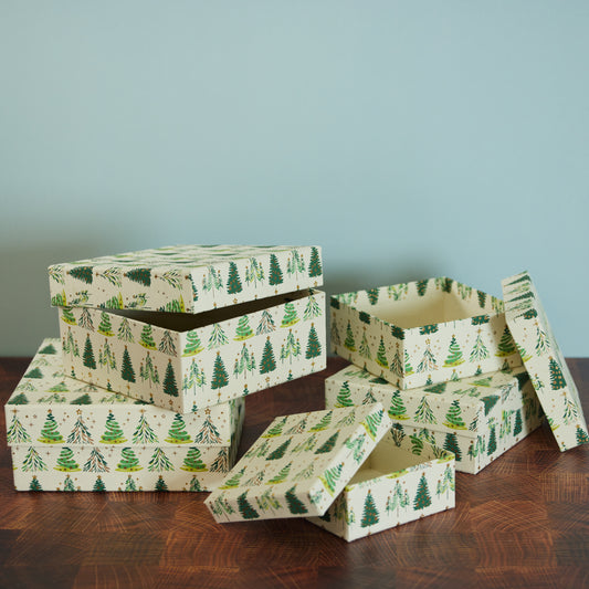 Tree Pattern Gift Boxes Set