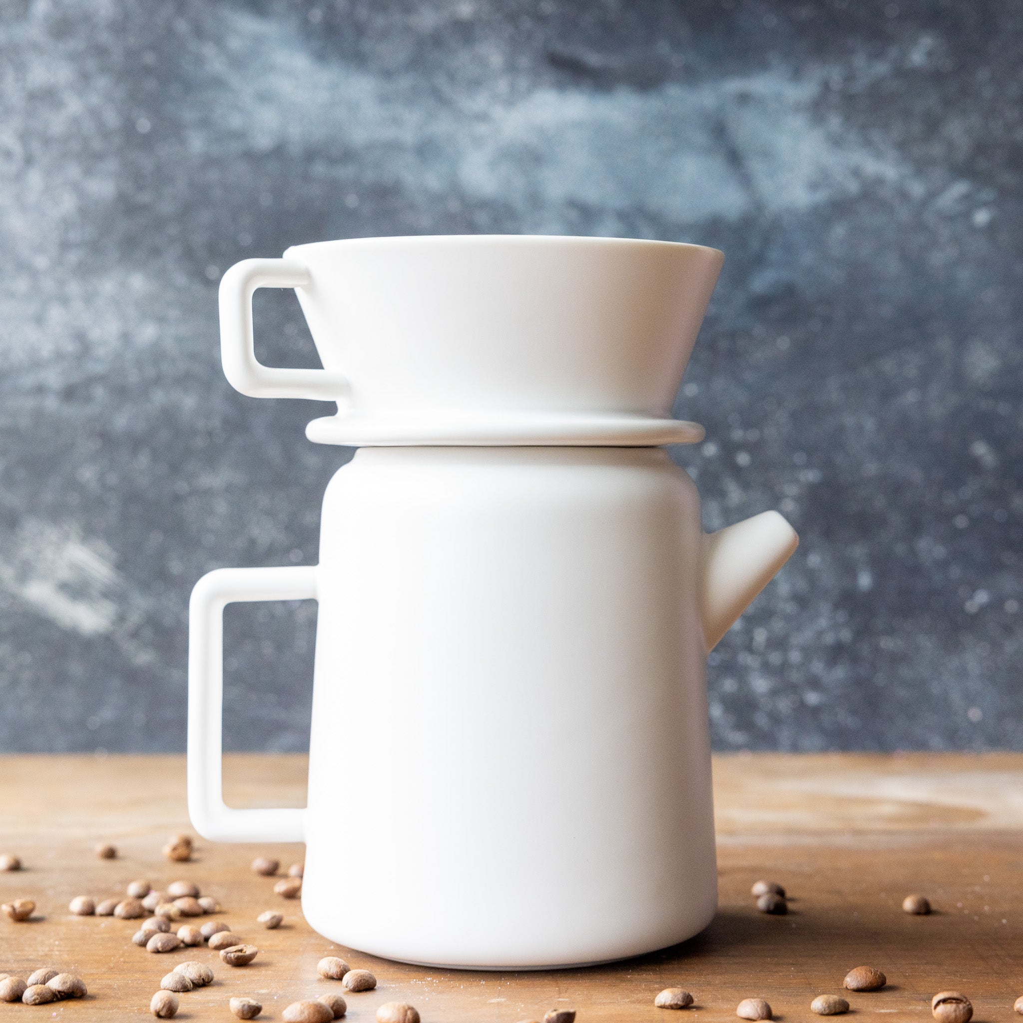 White Ceramic Pour Over Pot – 80AcreMarket.com
