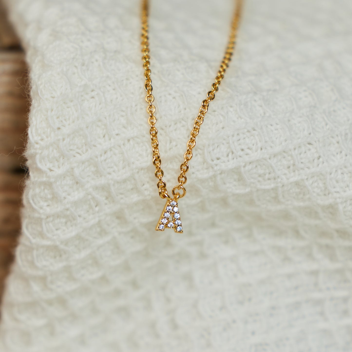 Studded Initial Necklace