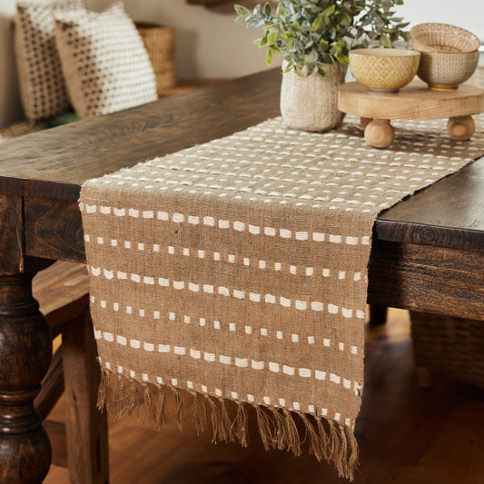 Stitched Stripe Table Runner