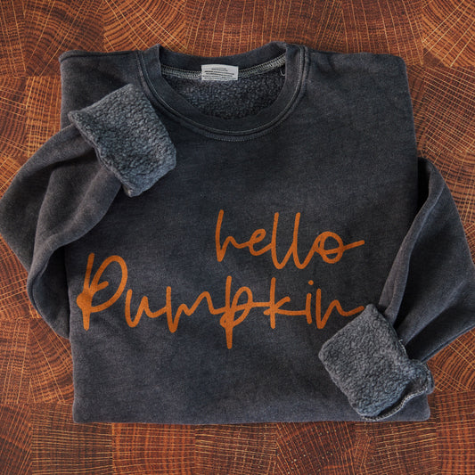 Black Hello Pumpkin Sweatshirt