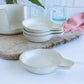 White Stoneware Tapas Plates with Holder