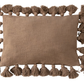 Brown Woven Pillow with Tassels