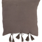 Woven Pillow with Tassel Ties