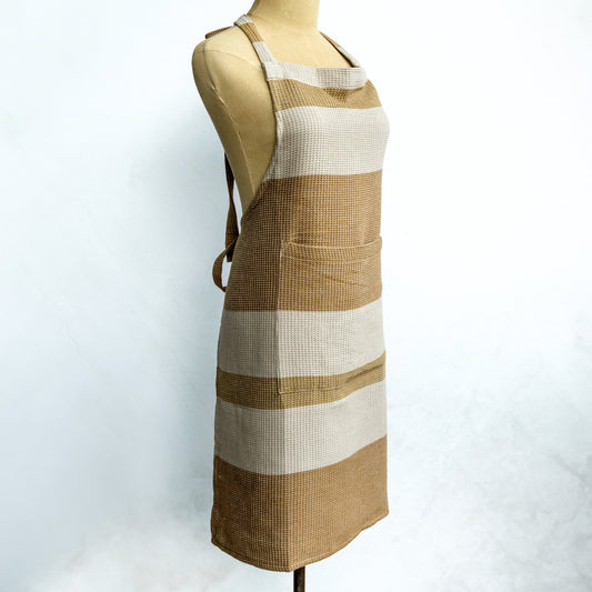 Waffle Weave Apron with Large Front Pocket