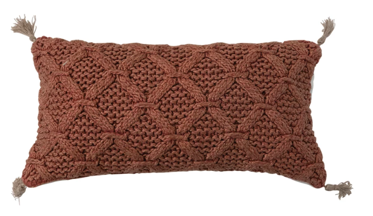 Rust Diamond Lumbar Pillow