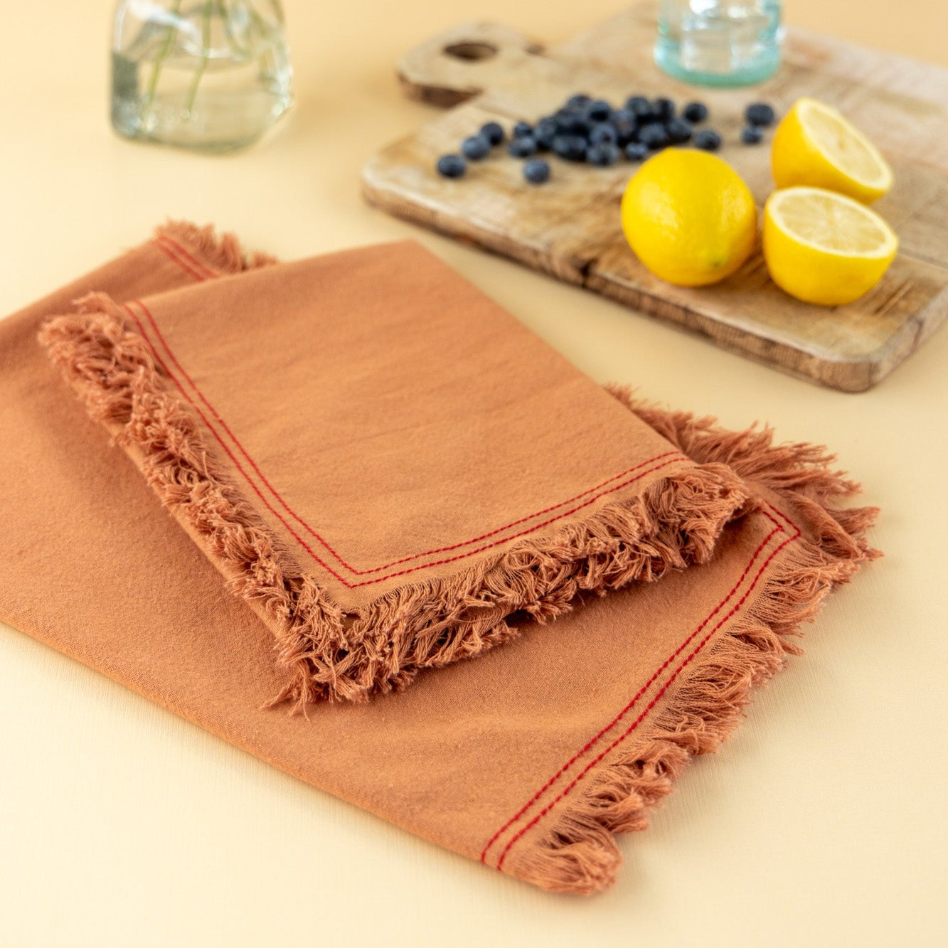Woven Fringed Tea Towel