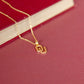 Collegiate Gold Logo Charm Necklace