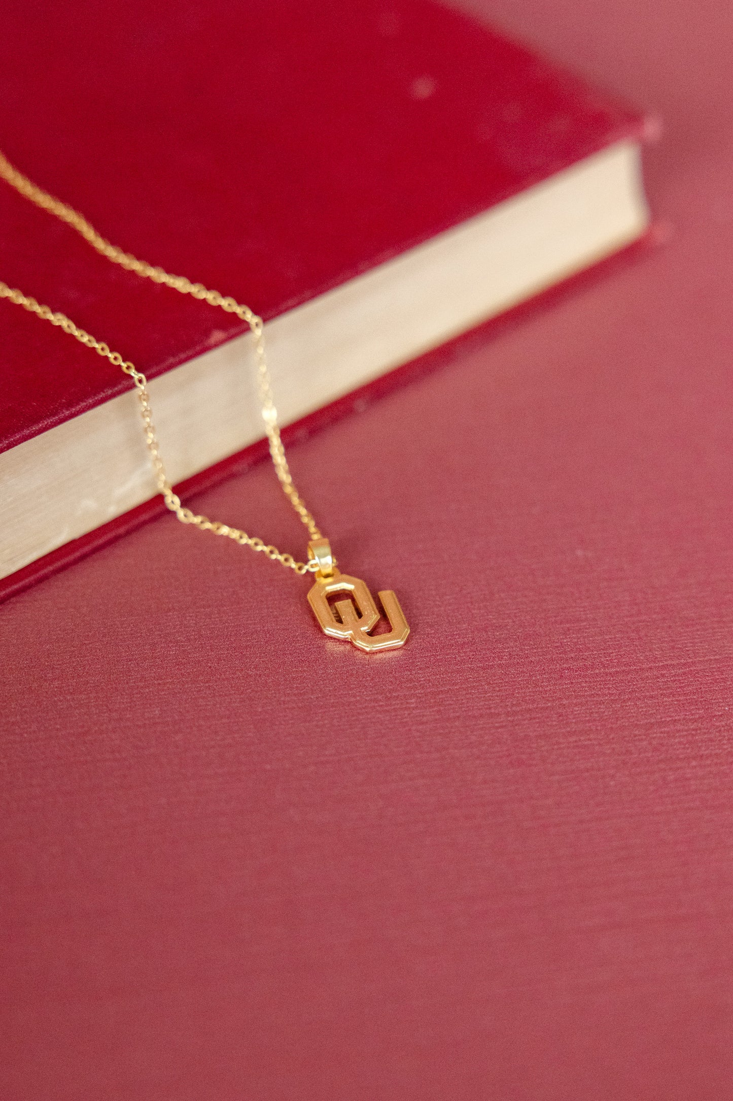 Collegiate Gold Logo Charm Necklace