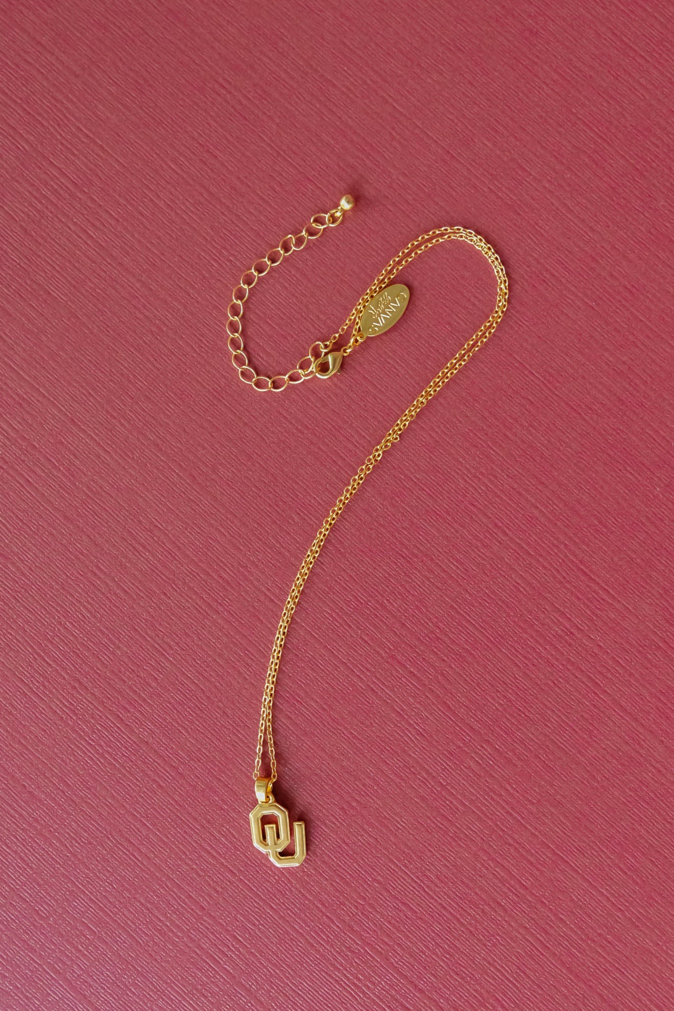 Collegiate Gold Logo Charm Necklace