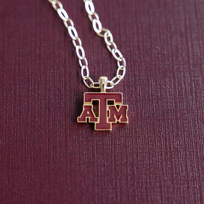 Collegiate Enamel Logo Pendant Necklace
