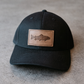 Leather Fish Patch Trucker Hat