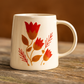 Hand-Painted Holiday Floral Stoneware Mugs – 4 Styles