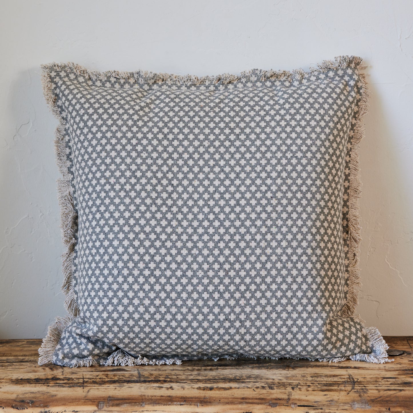 Cotton Cross Pattern Pillow