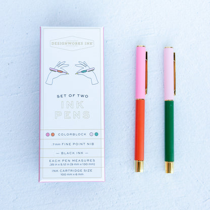 Color Block Pen Set