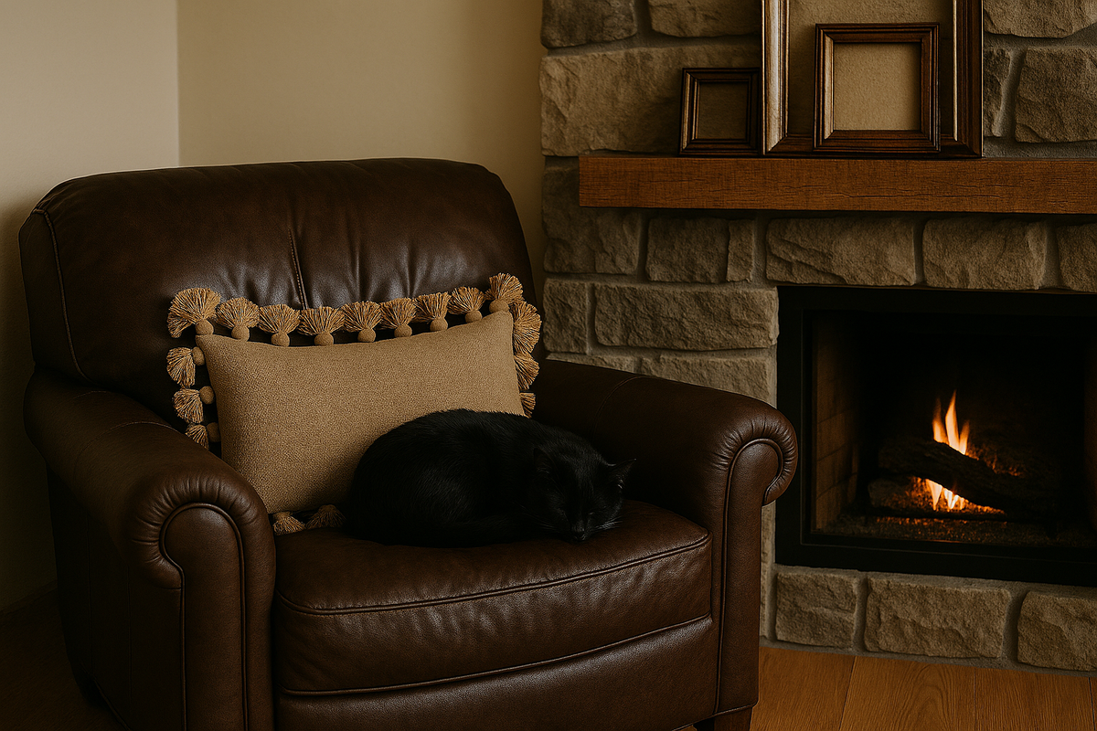 Brown Woven Pillow with Tassels