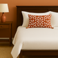 Rust Floral Embroidered Pillow